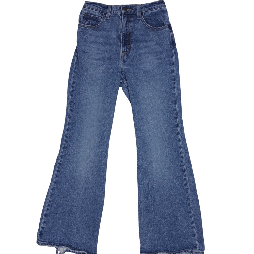 Levi's 70s High Flare Jeans 26 Womens NWOT Distressed High Rise Medium Wash Blue